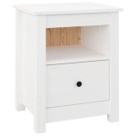 vidaXL Noptiere, 2 buc., alb, 40x35x49 cm, lemn masiv de pin