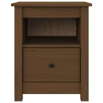 vidaXL Noptiere, 2 buc, maro miere, 40x35x49 cm, lemn masiv de pin