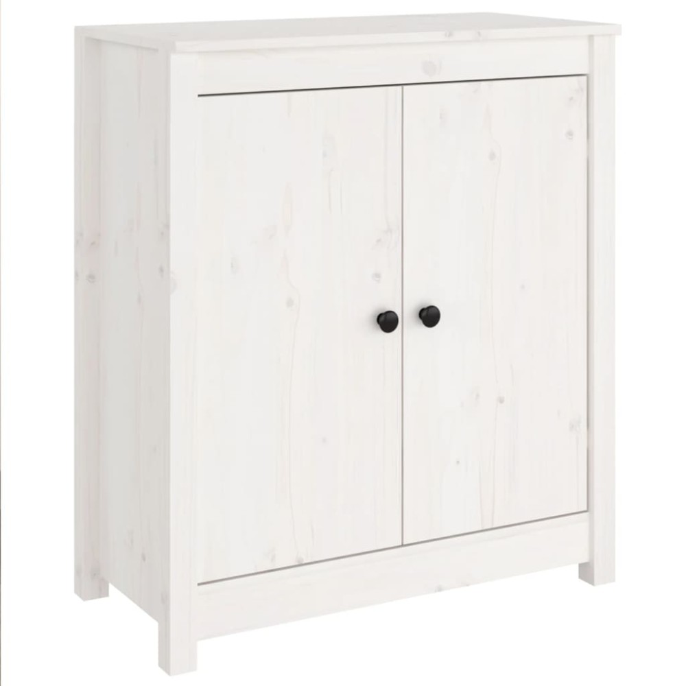 vidaXL Servantă, alb, 70x35x80 cm, lemn masiv de pin