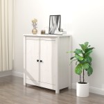 vidaXL Servantă, alb, 70x35x80 cm, lemn masiv de pin vidaXL Servantă, alb, 70x35x80 cm, lemn masiv de pin