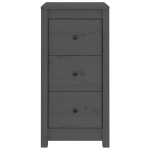 vidaXL Servante, 2 buc., gri, 40x35x80 cm, lemn masiv de pin