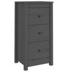 vidaXL Servante, 2 buc., gri, 40x35x80 cm, lemn masiv de pin