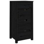 vidaXL Servantă, negru, 40x35x80 cm, lemn masiv de pin vidaXL Servantă, negru, 40x35x80 cm, lemn masiv de pin