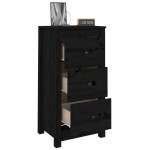 vidaXL Servante, 2 buc., negru, 40x35x80 cm, lemn masiv de pin