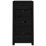 vidaXL Servante, 2 buc., negru, 40x35x80 cm, lemn masiv de pin