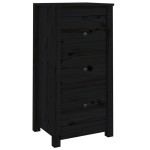 vidaXL Servante, 2 buc., negru, 40x35x80 cm, lemn masiv de pin