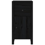 vidaXL Servantă, negru, 40x35x80 cm, lemn masiv de pin