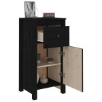 vidaXL Servante, 2 buc., negru, 40x35x80 cm, lemn masiv de pin vidaXL Servante, 2 buc., negru, 40x35x80 cm, lemn masiv de pin