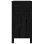 vidaXL Servante, 2 buc., negru, 40x35x80 cm, lemn masiv de pin vidaXL Servante, 2 buc., negru, 40x35x80 cm, lemn masiv de pin