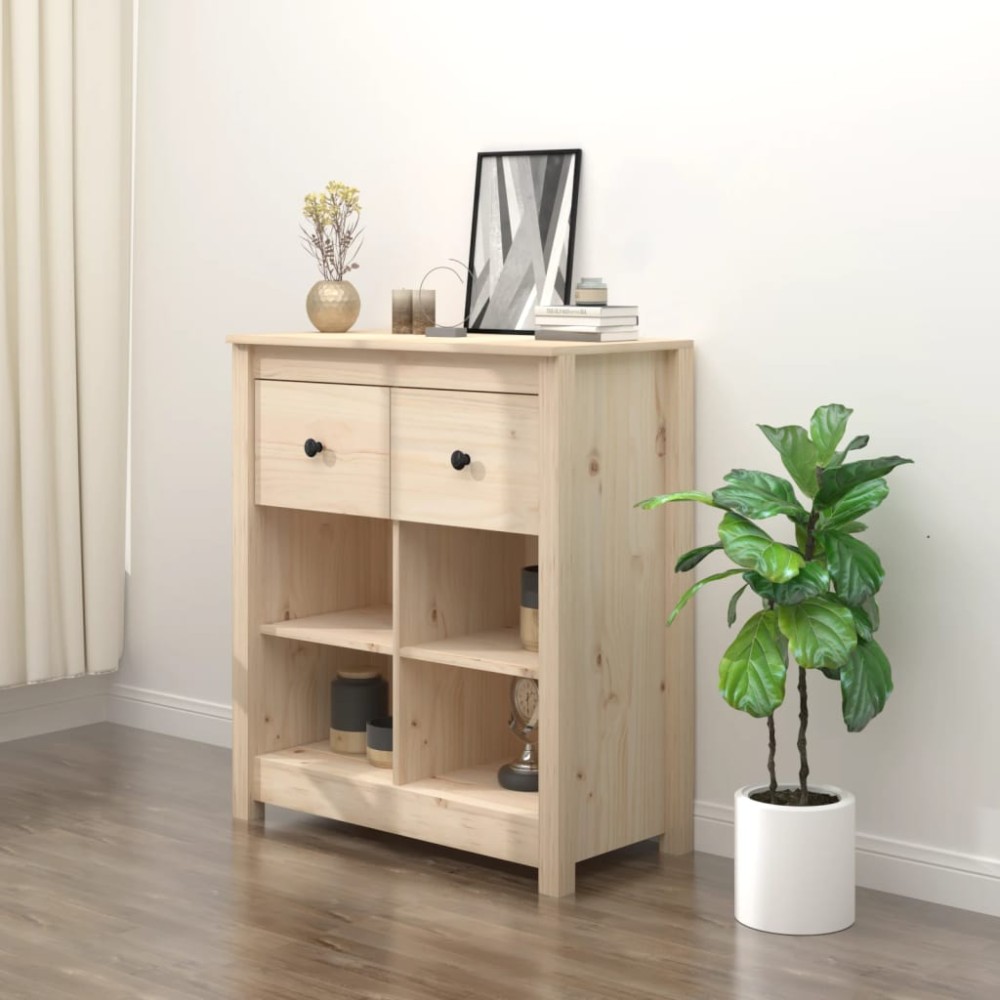 vidaXL Servantă, 70x35x80 cm, lemn masiv de pin