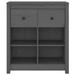 vidaXL Servantă, gri, 70x35x80 cm, lemn masiv de pin