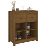 vidaXL Servantă, maro miere, 70x35x80 cm, lemn masiv de pin