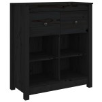 vidaXL Servantă, negru, 70x35x80 cm, lemn masiv de pin vidaXL Servantă, negru, 70x35x80 cm, lemn masiv de pin