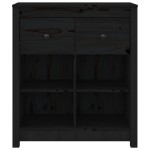 vidaXL Servantă, negru, 70x35x80 cm, lemn masiv de pin vidaXL Servantă, negru, 70x35x80 cm, lemn masiv de pin