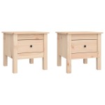 vidaXL Mese laterale, 2 buc., 40x40x39 cm, lemn masiv de pin