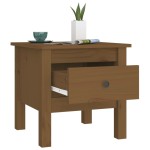 vidaXL Mese laterale 2 buc. maro miere 40x40x39 cm lemn masiv de pin