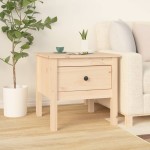 vidaXL Mese laterale, 2 buc., 50x50x49 cm, lemn masiv de pin