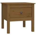 vidaXL Mese laterale 2 buc. maro miere 50x50x49 cm lemn masiv de pin vidaXL Mese laterale 2 buc. maro miere 50x50x49 cm lemn masiv de pin