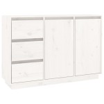 vidaXL Servantă, alb, 111x34x75 cm, lemn masiv de pin