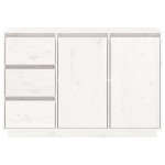 vidaXL Servantă, alb, 111x34x75 cm, lemn masiv de pin
