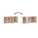 vidaXL Servantă, alb, 111x34x60 cm, lemn masiv de pin vidaXL Servantă, alb, 111x34x60 cm, lemn masiv de pin