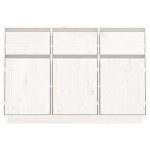 vidaXL Servantă, alb, 110x34x75 cm, lemn masiv de pin