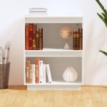 vidaXL Dulap consolă, alb, 60x34x75 cm, lemn masiv de pin vidaXL Dulap consolă, alb, 60x34x75 cm, lemn masiv de pin
