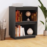 vidaXL Dulap consolă, gri, 60x34x75 cm, lemn masiv de pin vidaXL Dulap consolă, gri, 60x34x75 cm, lemn masiv de pin