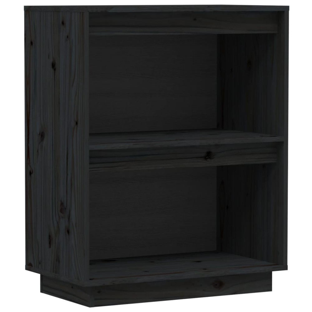 vidaXL Dulap consolă, negru, 60x34x75 cm, lemn masiv de pin