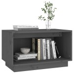 vidaXL Comodă TV, gri, 60x35x35 cm, lemn masiv de pin vidaXL Comodă TV, gri, 60x35x35 cm, lemn masiv de pin