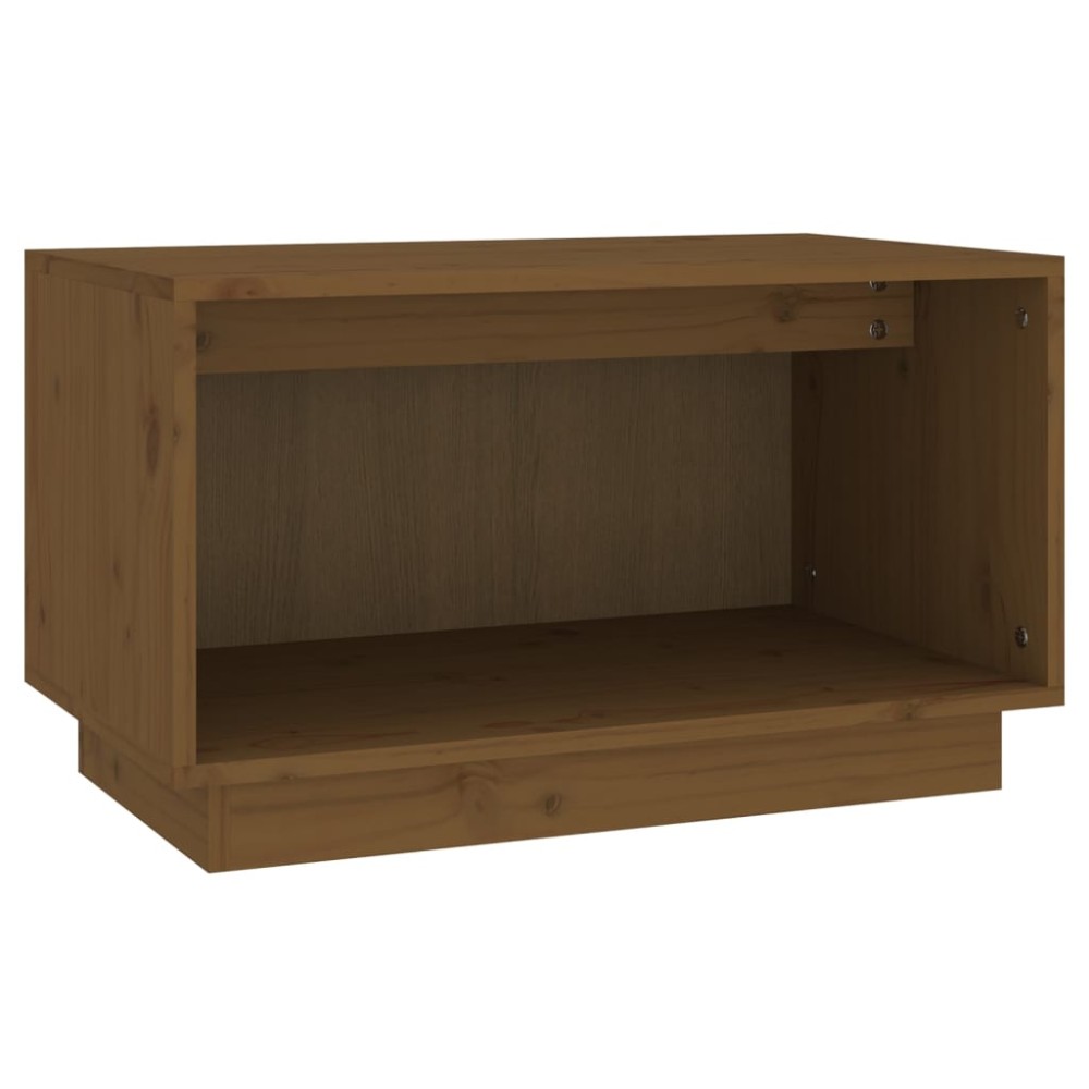 vidaXL Comodă TV, maro miere, 60x35x35 cm, lemn masiv de pin
