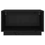 vidaXL Comodă TV, negru, 60x35x35 cm, lemn masiv de pin