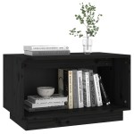 vidaXL Comodă TV, negru, 60x35x35 cm, lemn masiv de pin