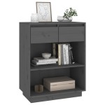 vidaXL Dulap consolă, gri, 60x34x75 cm, lemn masiv de pin vidaXL Dulap consolă, gri, 60x34x75 cm, lemn masiv de pin