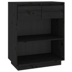 vidaXL Dulap consolă, negru, 60x34x75 cm, lemn masiv de pin vidaXL Dulap consolă, negru, 60x34x75 cm, lemn masiv de pin