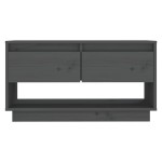 vidaXL Comodă TV, gri, 74x34x40 cm, lemn masiv de pin vidaXL Comodă TV, gri, 74x34x40 cm, lemn masiv de pin