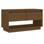 vidaXL Comodă TV, maro miere, 74x34x40 cm, lemn masiv de pin vidaXL Comodă TV, maro miere, 74x34x40 cm, lemn masiv de pin