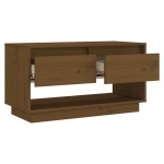 vidaXL Comodă TV, maro miere, 74x34x40 cm, lemn masiv de pin vidaXL Comodă TV, maro miere, 74x34x40 cm, lemn masiv de pin