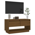 vidaXL Comodă TV, maro miere, 74x34x40 cm, lemn masiv de pin vidaXL Comodă TV, maro miere, 74x34x40 cm, lemn masiv de pin