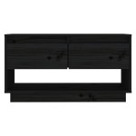 vidaXL Comodă TV, negru, 74x34x40 cm, lemn masiv de pin