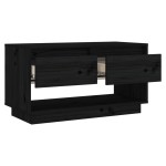 vidaXL Comodă TV, negru, 74x34x40 cm, lemn masiv de pin