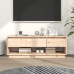vidaXL Comodă TV, 110,5x34x40 cm, lemn masiv de pin