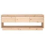 vidaXL Comodă TV, 110,5x34x40 cm, lemn masiv de pin