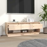 vidaXL Comodă TV, 110,5x34x40 cm, lemn masiv de pin