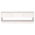 vidaXL Comodă TV, alb, 110,5x34x40 cm, lemn masiv de pin