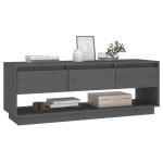 vidaXL Comodă TV, gri, 110,5x34x40 cm, lemn masiv de pin vidaXL Comodă TV, gri, 110,5x34x40 cm, lemn masiv de pin