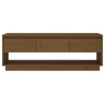 vidaXL Comodă TV, maro miere, 110,5x34x40 cm, lemn masiv de pin vidaXL Comodă TV, maro miere, 110,5x34x40 cm, lemn masiv de pin