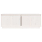 vidaXL Comodă TV, alb, 110x34x40 cm, lemn masiv de pin