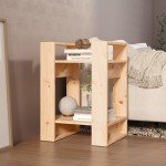 vidaXL Bibliotecă/Separator cameră, 41x35x57 cm, lemn masiv de pin vidaXL Bibliotecă/Separator cameră, 41x35x57 cm, lemn masiv de pin
