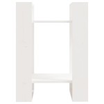 vidaXL Bibliotecă/Separator cameră, alb, 41x35x57 cm, lemn masiv pin